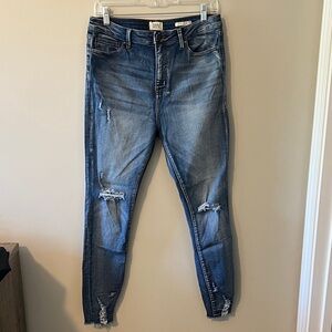 Simple Society Blue Distressed Skinny Jeans